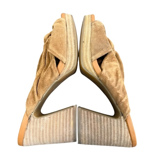 Suede Chunky Heel Mules - Picture 2 of 4